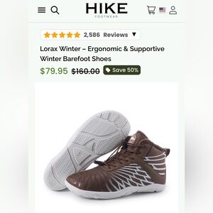 HIKE Lorax Winter Women's Size 9-9.5 Brown/White Athletic Shoes #317